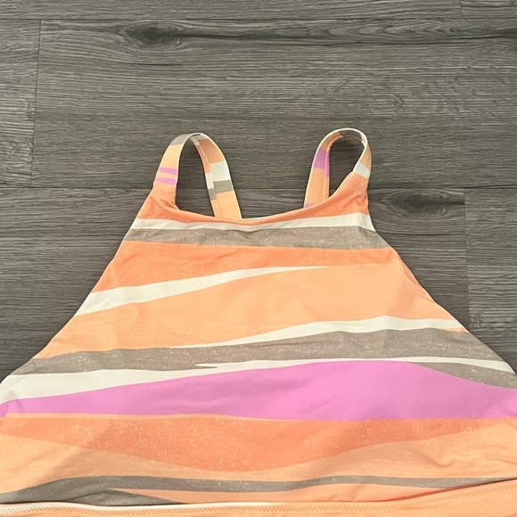 prAna Women’s XL Marine Street Swimsuit Top High Neck Multicolor Swimming - Picture 3 of 9